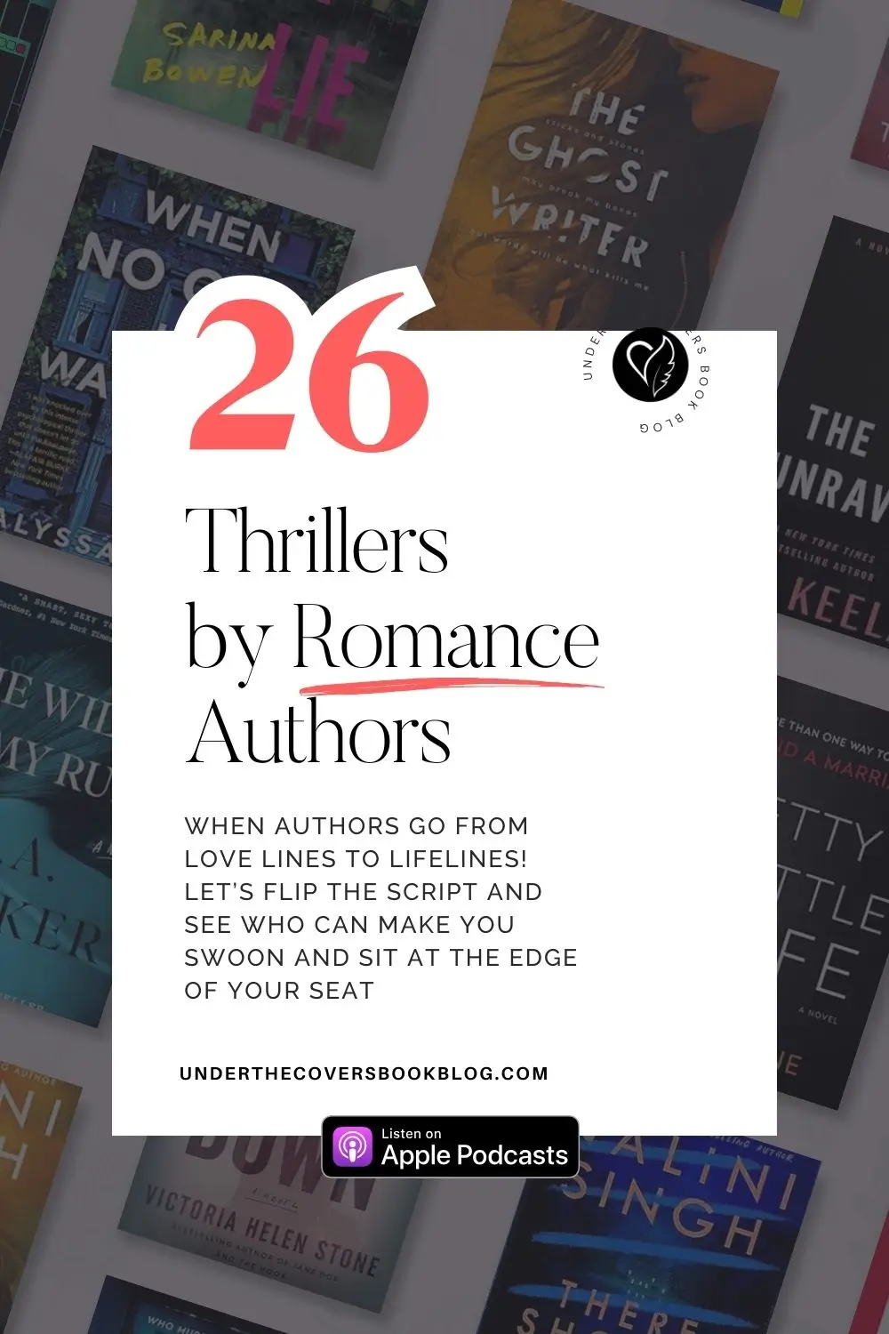 26 Thrillers by Romance Authors