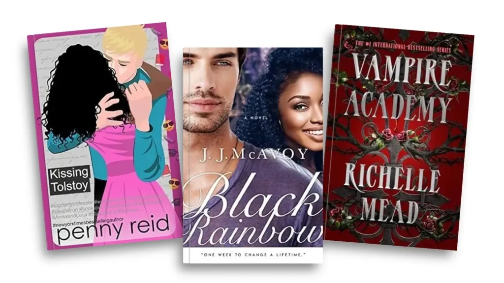 academic romances - student/teacher kissing Tolstoy, black rainbow, vampire academy