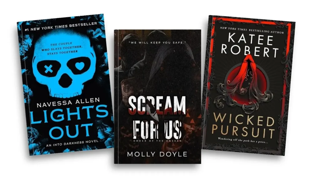 Masked men romance books - contemporary romance: Lights Out, Scream for Us, Wicked Pursuit
