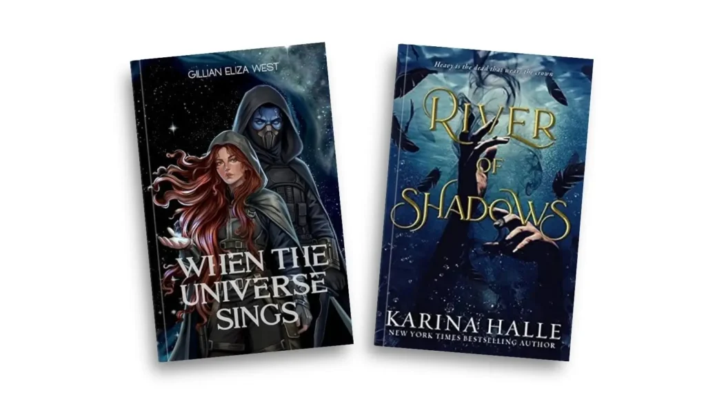 masked men romance books fantasy romance: when the universe sings, river of shadows