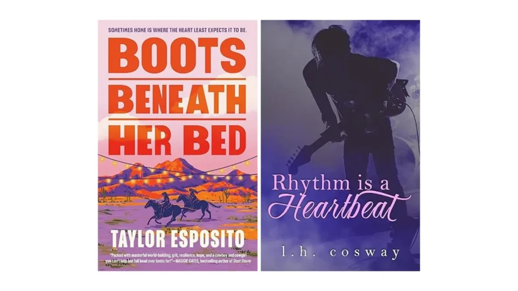 Contemporary Romance April 2026 Book Releases: Boots Beneath Her Bed by Taylor Esposito, Rhythm is a Heartbeat by L.H. Cosway