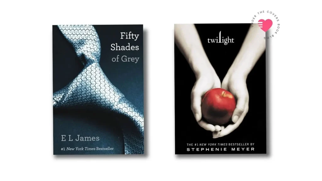Fifty Shades of Grey cover comparison with Twilight