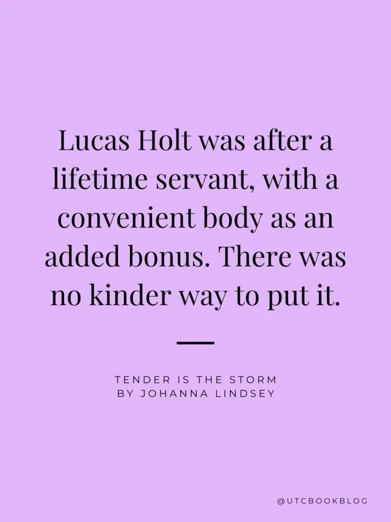 Tender is the Storm by Johanna Lindsey quote 