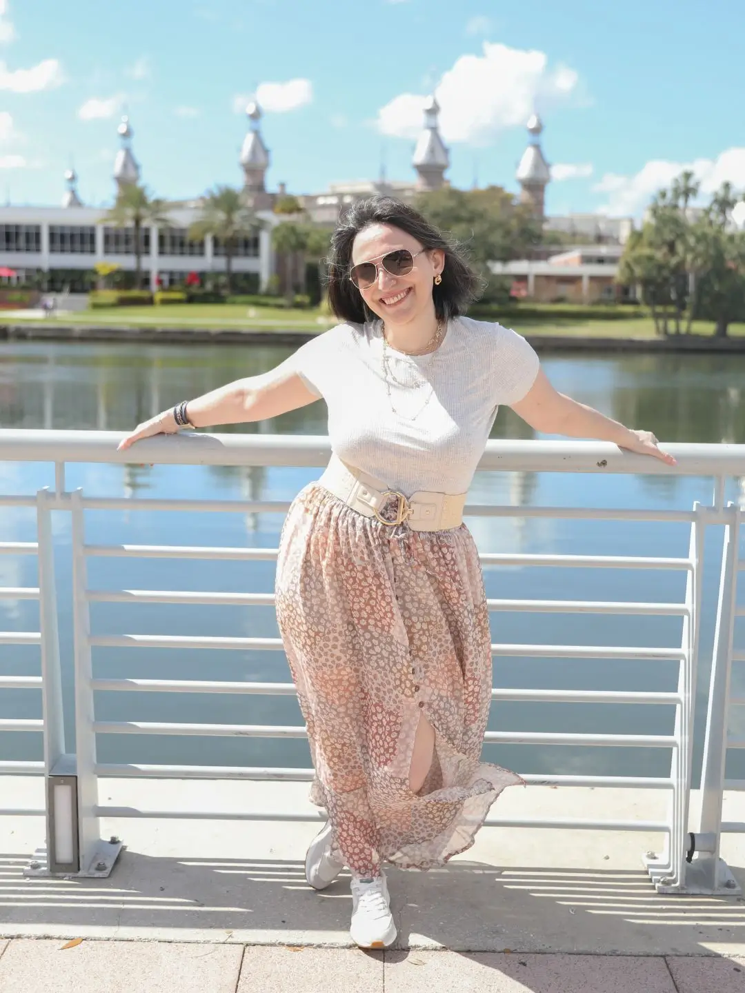 Francesca of Under the Covers Book Blog on the Tampa Riverwalk