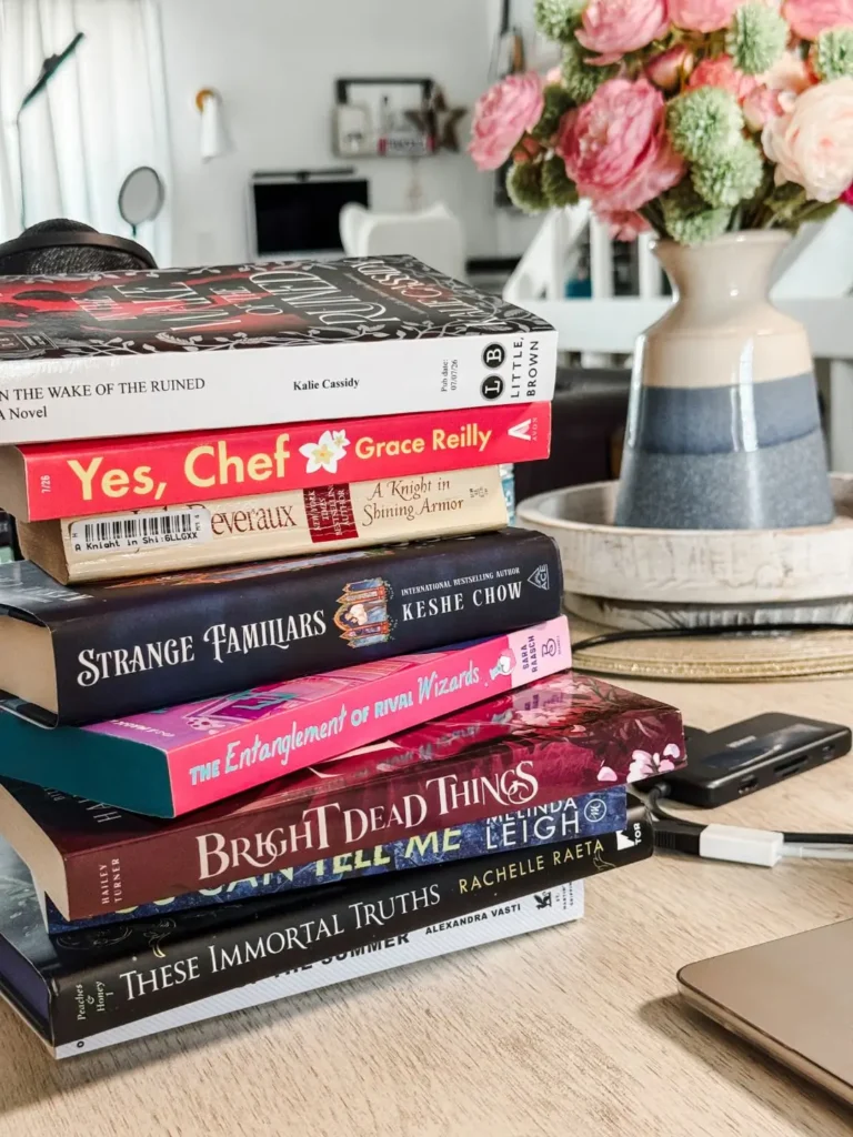 june 2026 reading wrap-up book stack