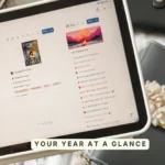 Close-up of the Bookmarked profile card showing a 34 day reading streak, 114 reads in 2026, 159 books added and $410.56 spent on books. Caption: Your year at a glance.