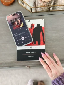 Dracula by Bram Stoker paperback and audiobook